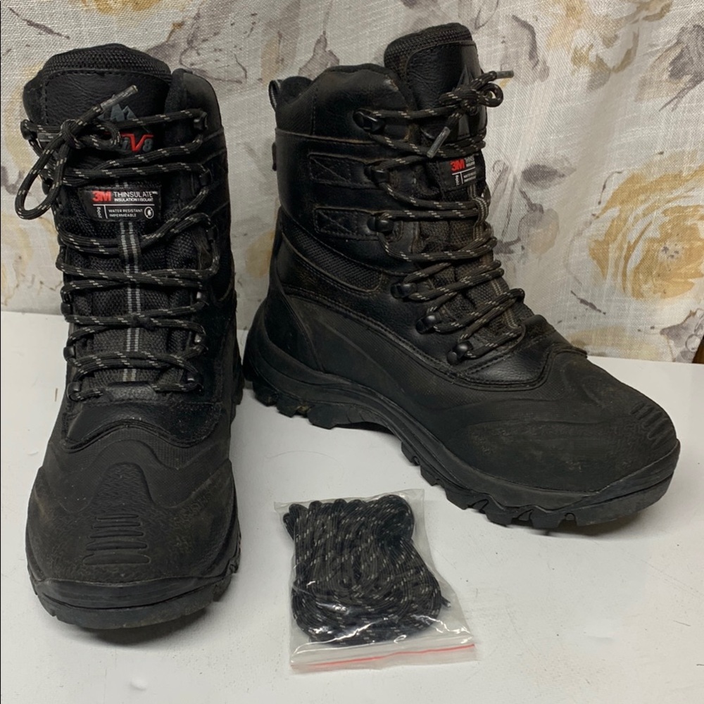 3M Work Series Black Men's Waterproof Snow Boots